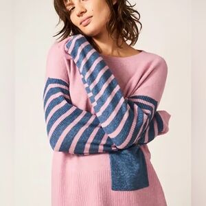 White stuff UK brand pink blue sweater size UK 10